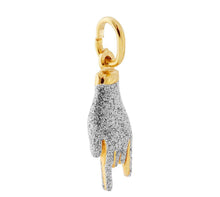 Load image into Gallery viewer, Gold shimmer hand Charm