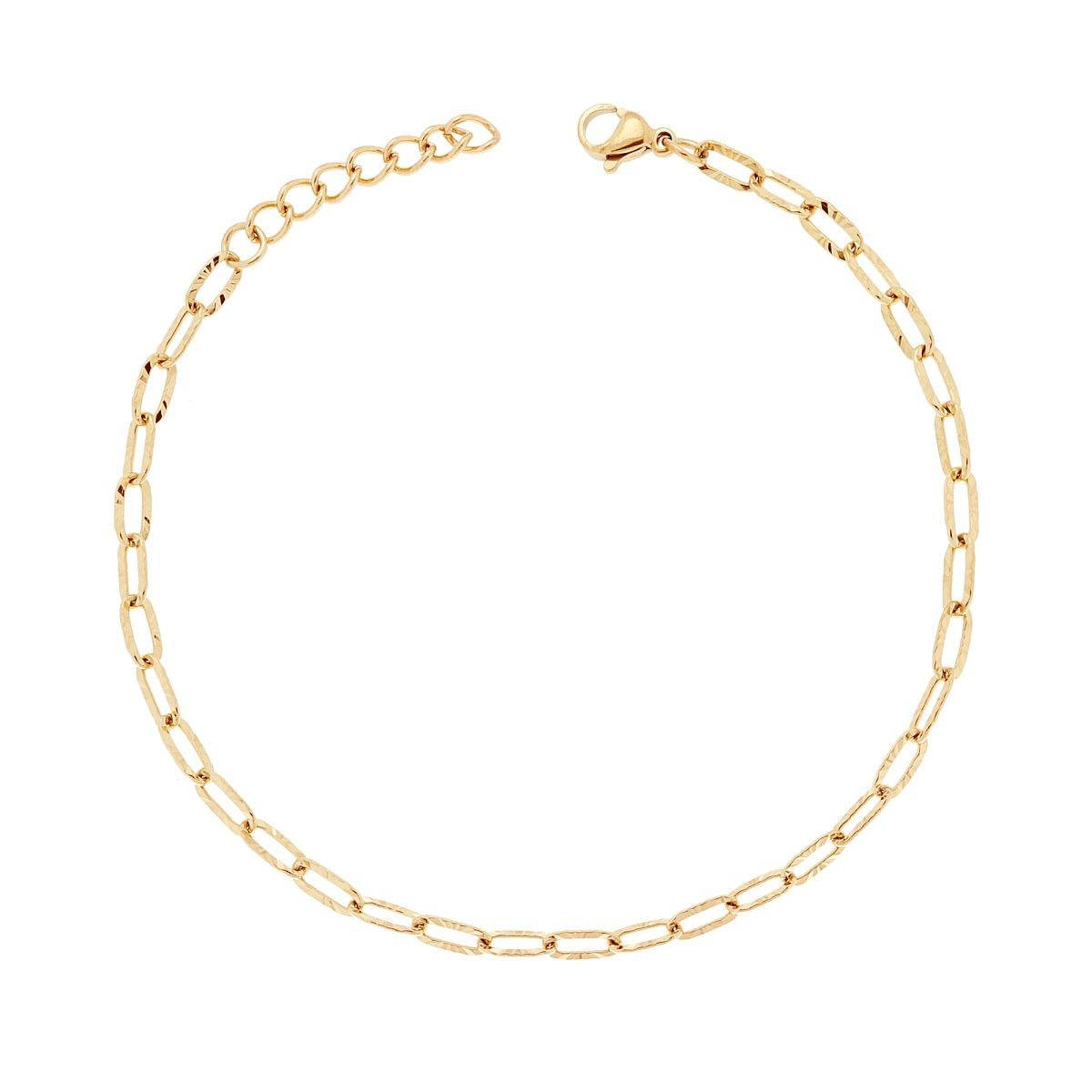 Gold chain link Anklet