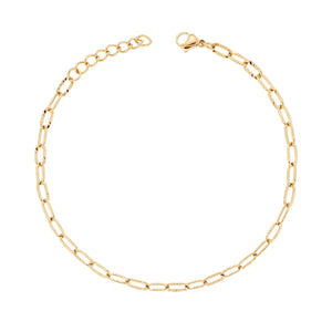 Gold chain link Anklet (Free cornetto)