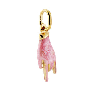 Pink Swirl Lucky Hand Charm