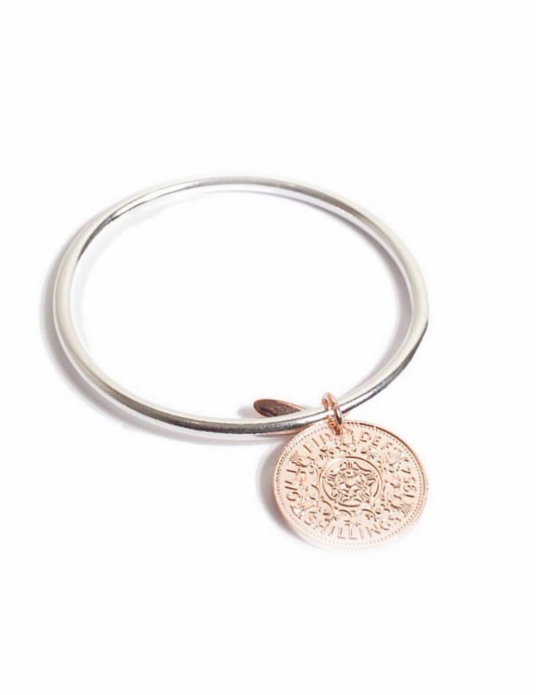 Classic Rose Gold Coin Bangle