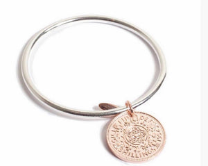 Classic Rose Gold Coin Bangle