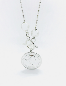 Classic silver coin Necklace