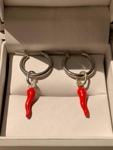 Load image into Gallery viewer, Rosso amore hoops
