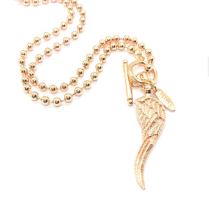 Luxe Rose Gold Angel Necklace