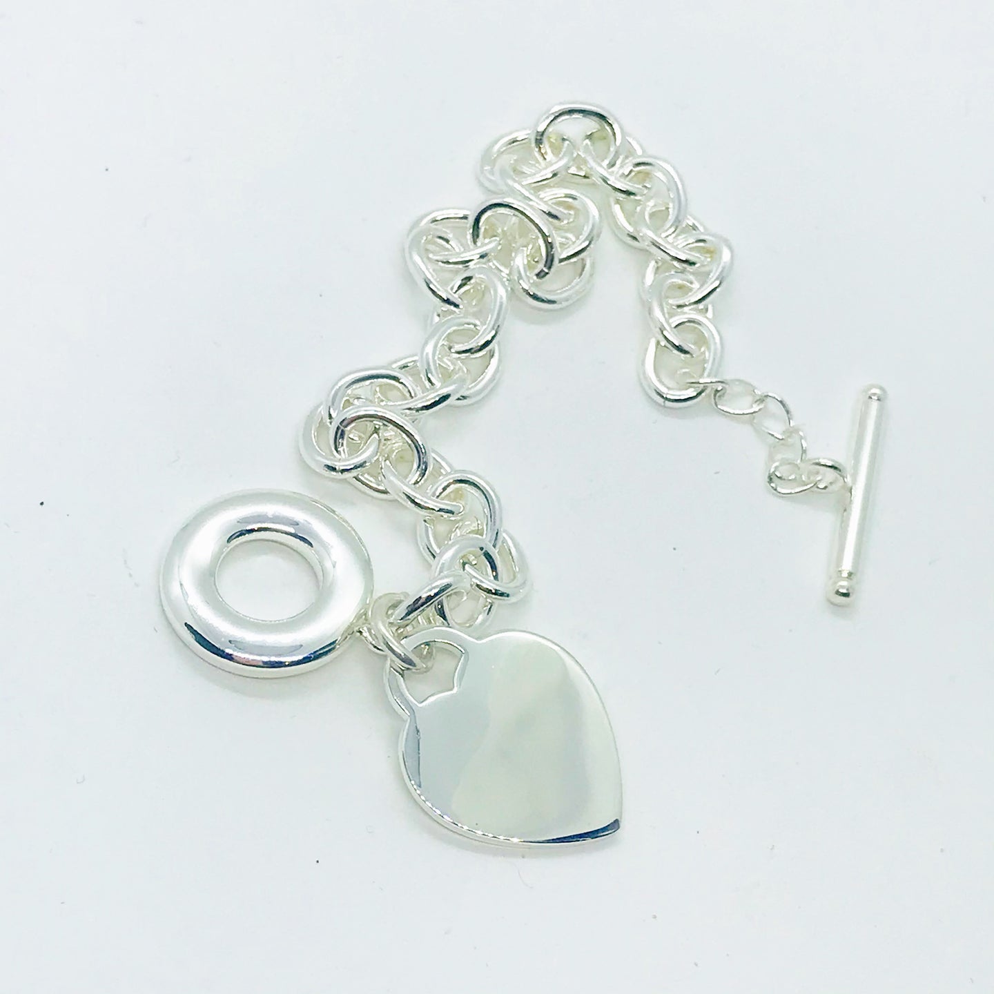 Heart link bracelet